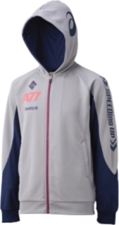 【ASICS/アシックス】 A77 スウェットパーカ グレー杢xネイビーブルー ユニセックス アシックス